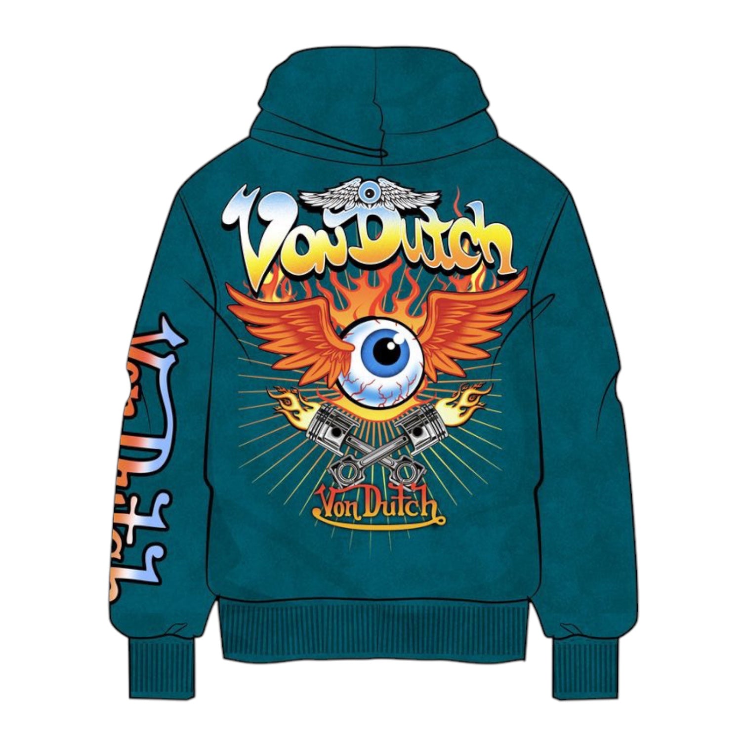 VON DUTCH: Flames Hoodie